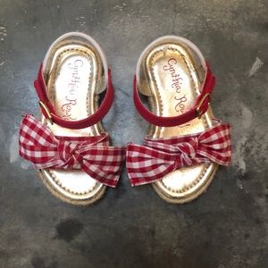 CYNTHIA ROWLEY Gingham Summer Sandals